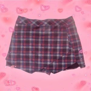 Aqua Plaid Mini Skort 💋